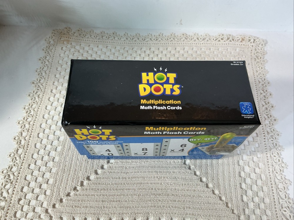Hot Dots Multiplication Math Flash Cards ~ Learn 100 Multiplication Facts (0-9)