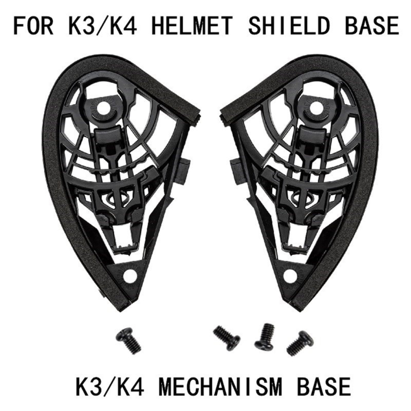 Replacement Face Shield Windshield Visors Base with Screw for K3 K4 Visors Base