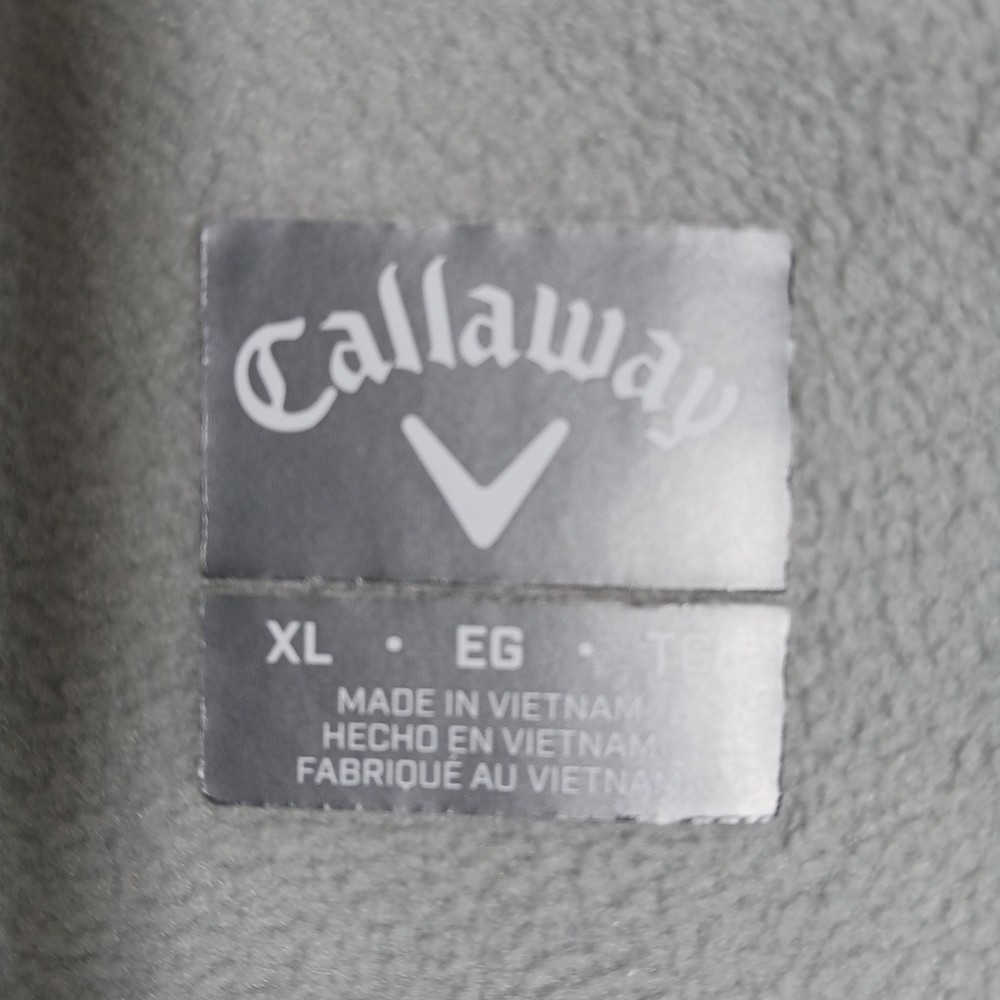 Callaway Jacket Mens XL 1/4 Zip Pullover Grey Two Tone Golf Activewear