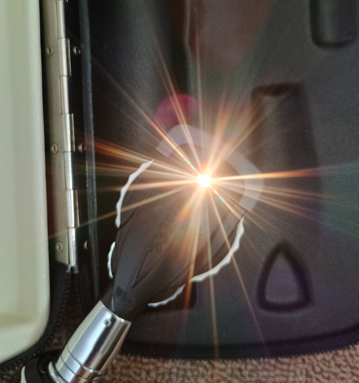 Vintage Leather Lilly Doctors MD Bag Hewlett Packard-RS Stethoscope WA Otoscope