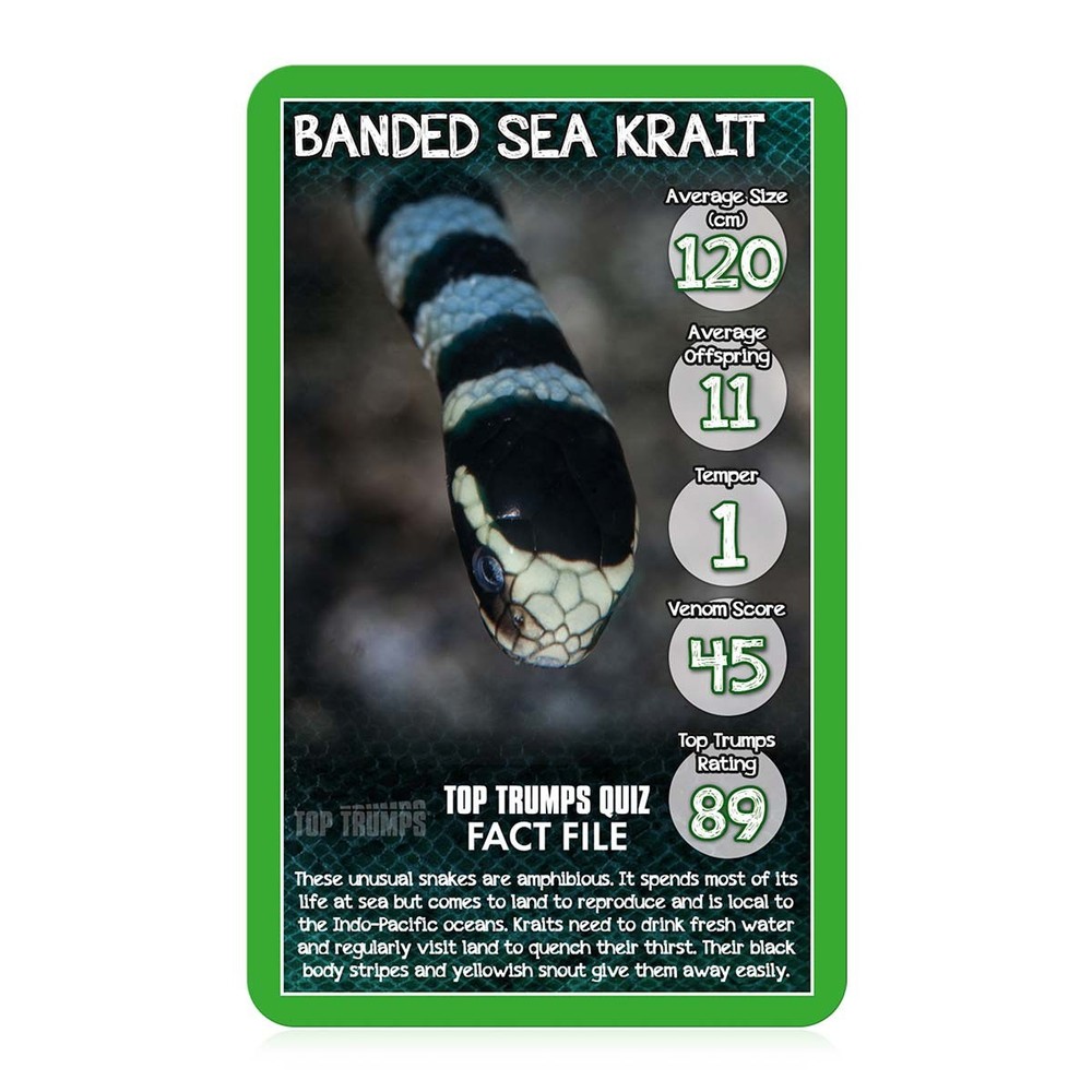 Snakes Top Trumps Card Game - New & Sealed
