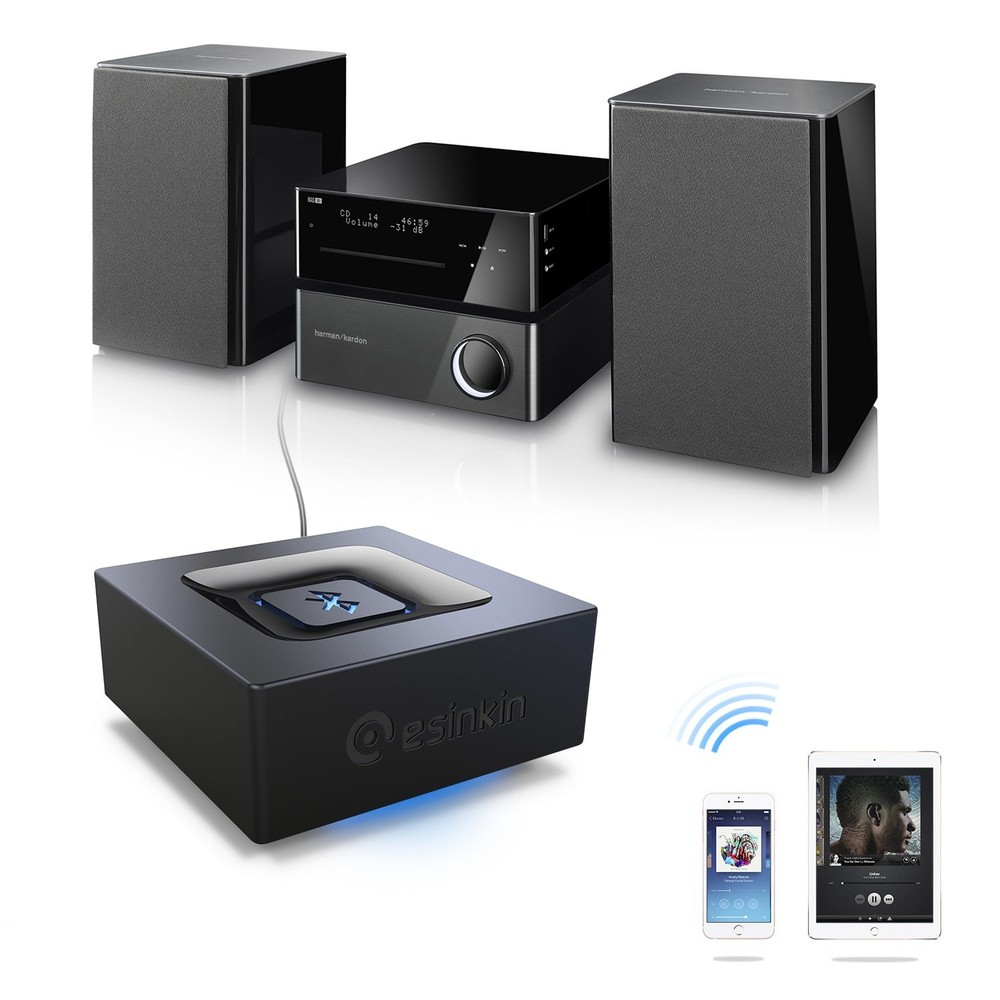 Bluetooth Audio Adapter for Music Streaming Sound System, Esinkin Wireless Audio