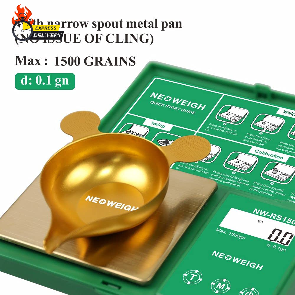 Reloading Scale, Powder Scale for Reloading, 1500 Grains X 0.1 Gn, Digital Powde