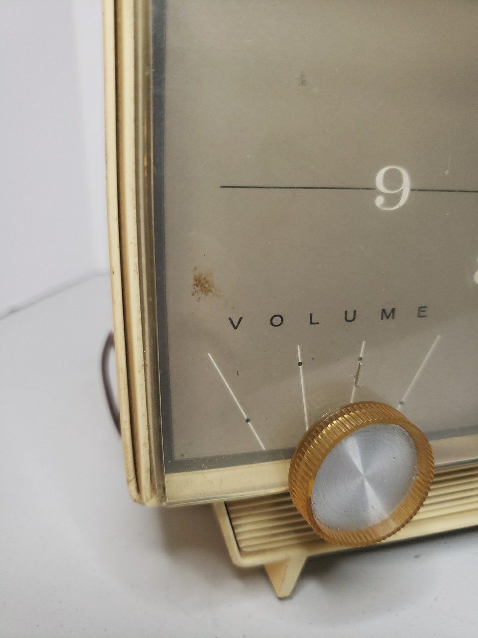 Vintage, Mid Century, 1961 Silvertone 2034 Clock & AM Radio, w/ Alarm, Untested