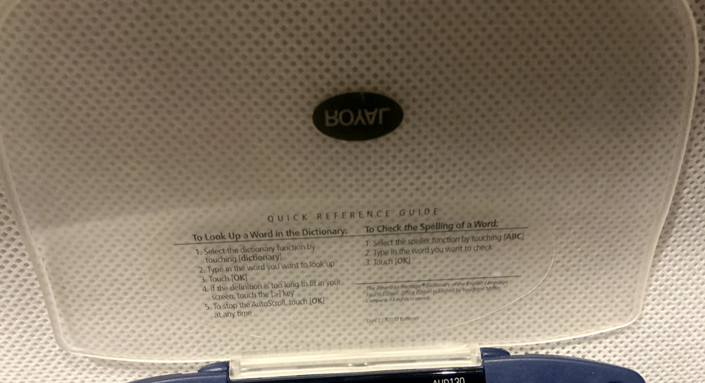 Royal AHD130, Dictionary Office Edition