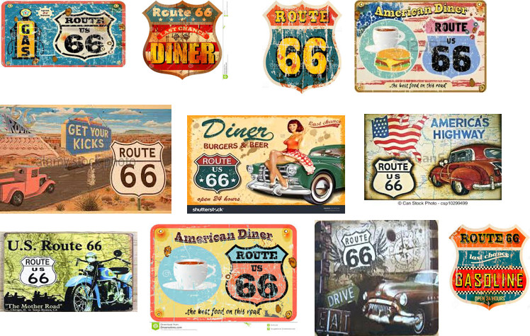 n scale route 66 decals