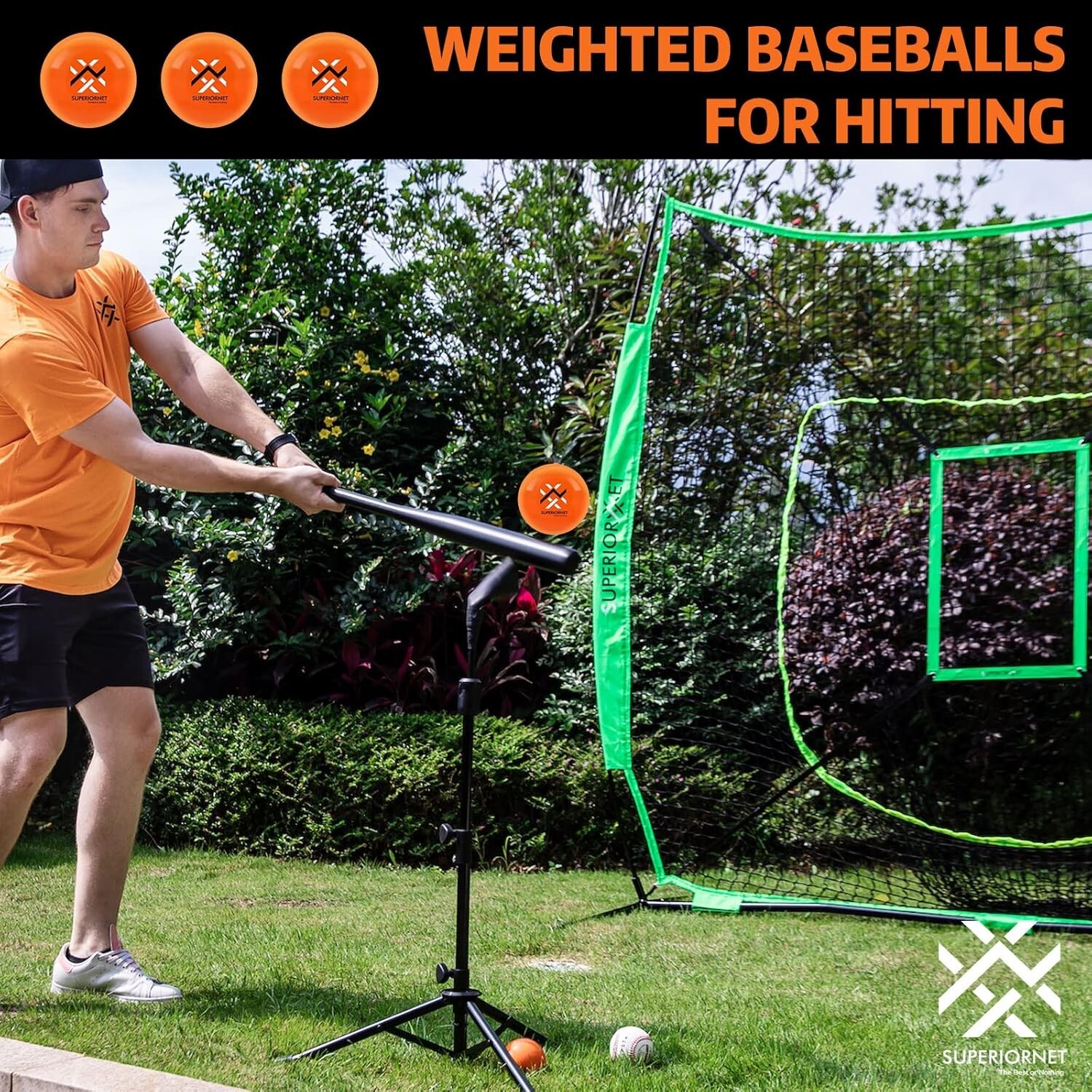 9 Pack 3 Weighted Training Baseballs & Softballs 16 Oz Heavy Balls for Hitting