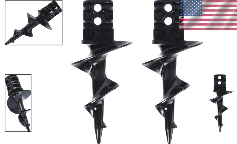 Two-Pack Aluminum Dock Auger - Lightweight, Heavy-Duty Stabilization Solution