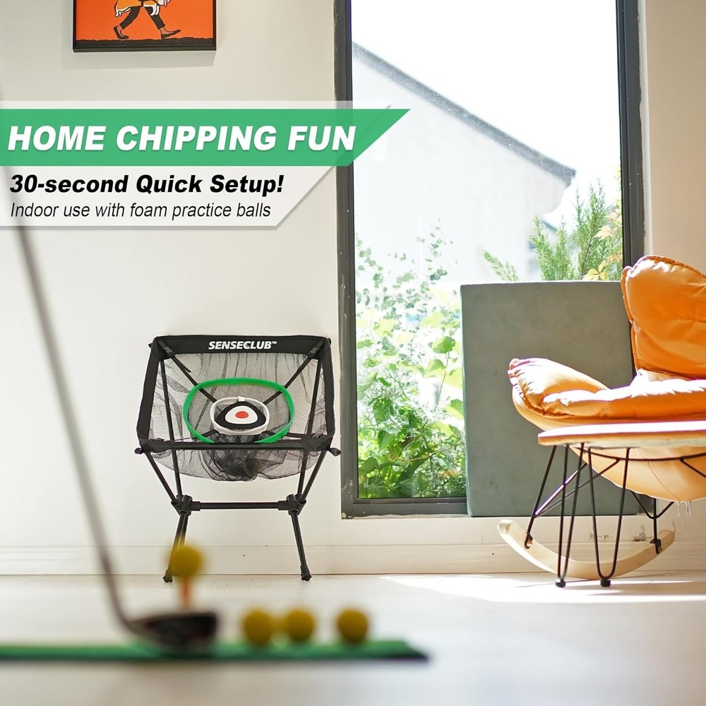Foldable Chipping Net & Floating Green, Indoor Golf Practice Chipping Target,...