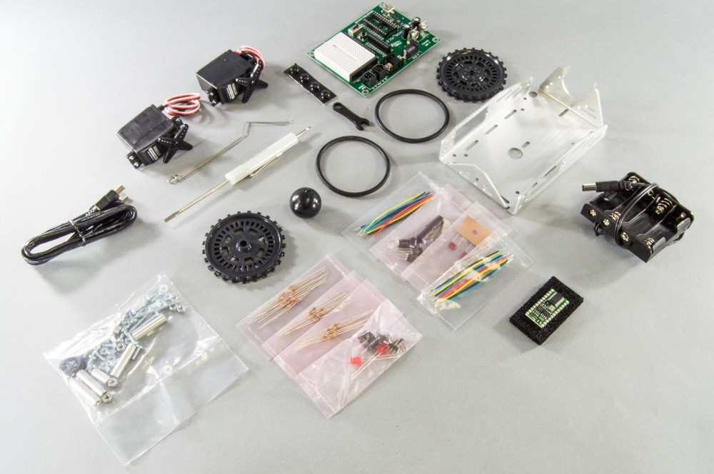 Parallax 28832 Programmable Boe-Bot Robot Kit - USB Version (non-solder)