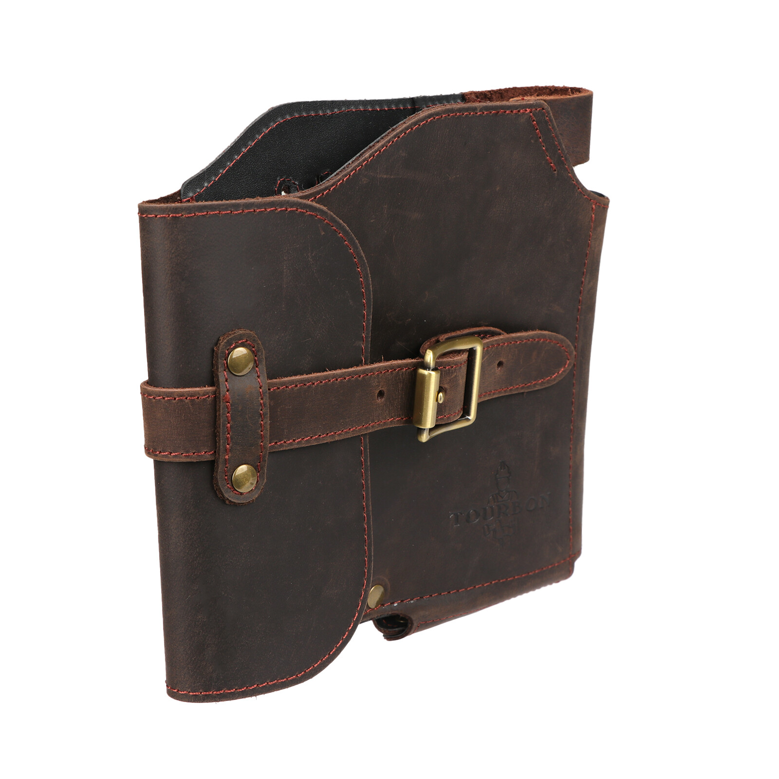 TOURBON Leather Heavy Duty Axe Belt Pouch Loggers Felling Hatchet Head Cover