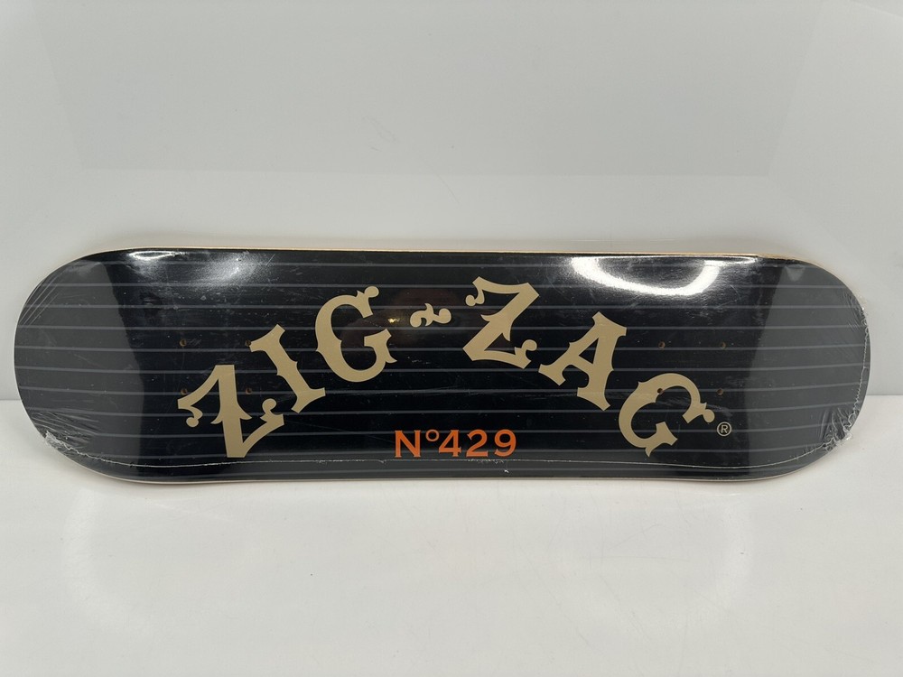 Zig Zag Rolling Papers No 429 Skateboard Deck Black HTF