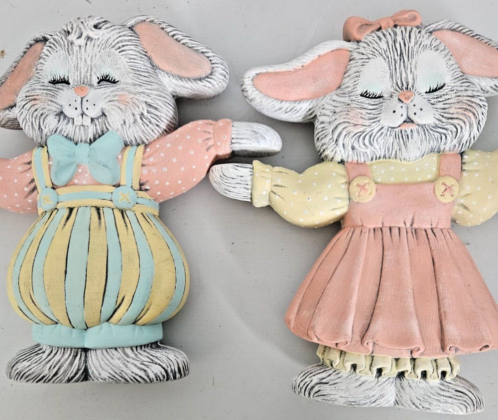 Adorable Ceramic Easter Bunnies/ Easter/Home Decor/ Easter DIY Craft Idea