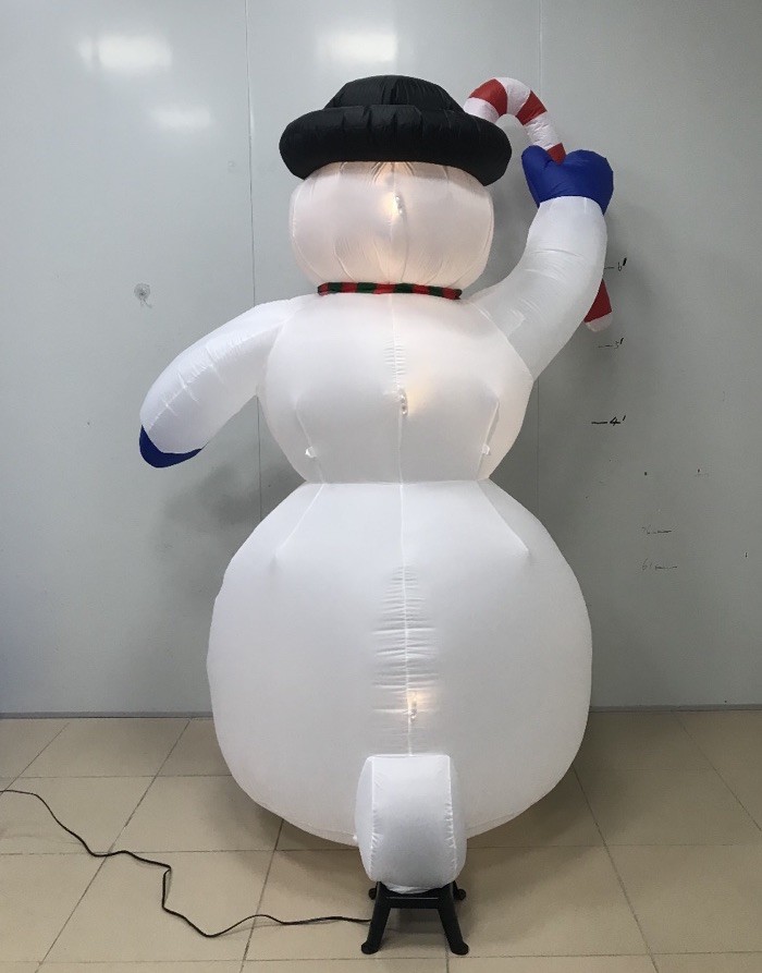 NEW 2025 Christmas Inflatable 8ft Candy-Cane Snowman