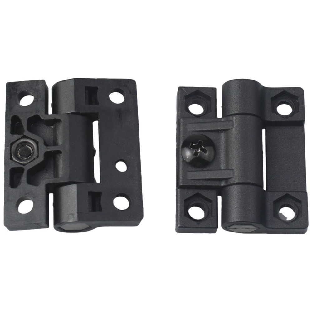 4Pcs Black Plastic Hinges Countersunk Holes Door/Torque Hinge Adjustable Positio