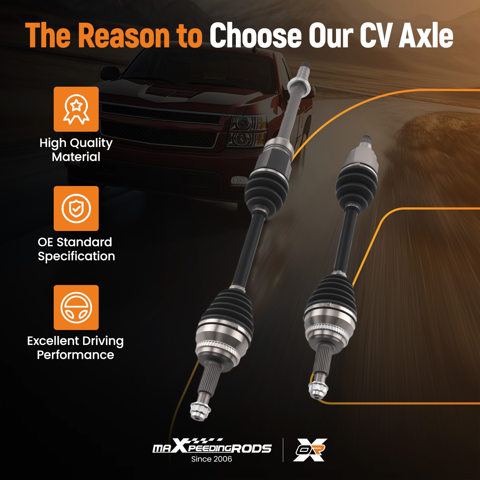 2pcs for Toyota Venza 2009-2015 L4 2.7L Front Left & Right FWD CV Axle Assembly