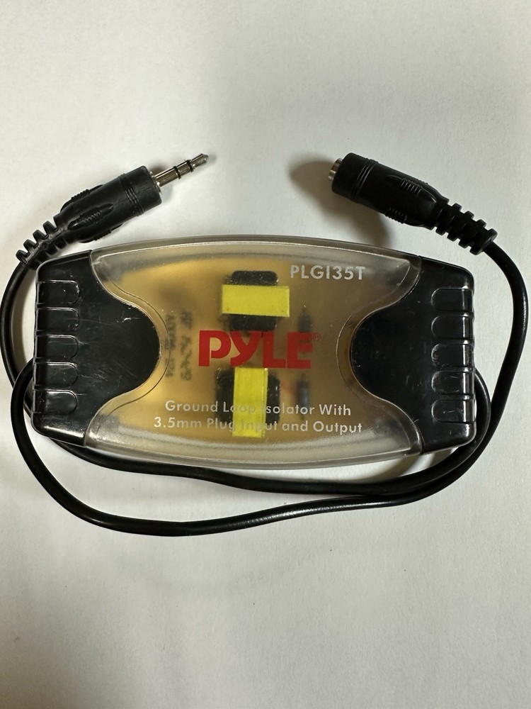 Pyle PLG135T Portable Stereo Ground Loop Isolator 3.5mm Plug Input / Output