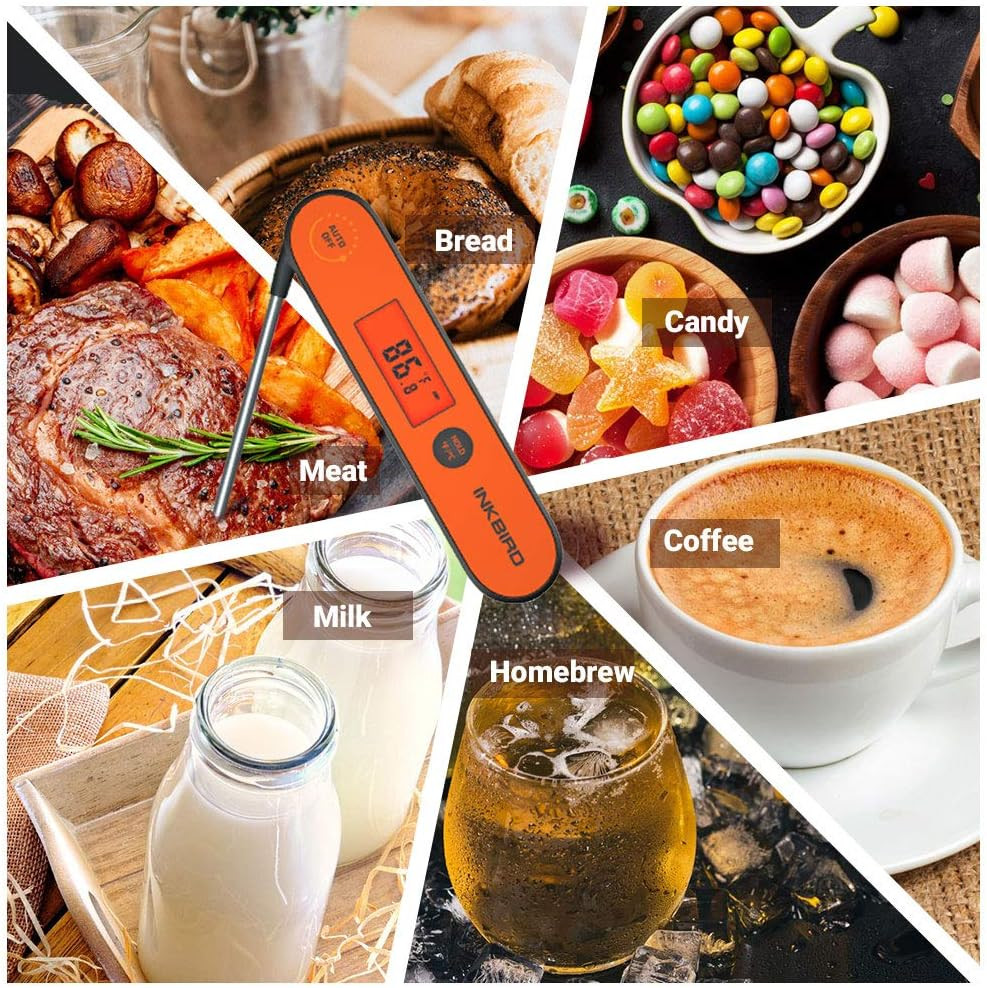 Instant Read Waterproof Meat Thermometer with Backlight & Magnet
