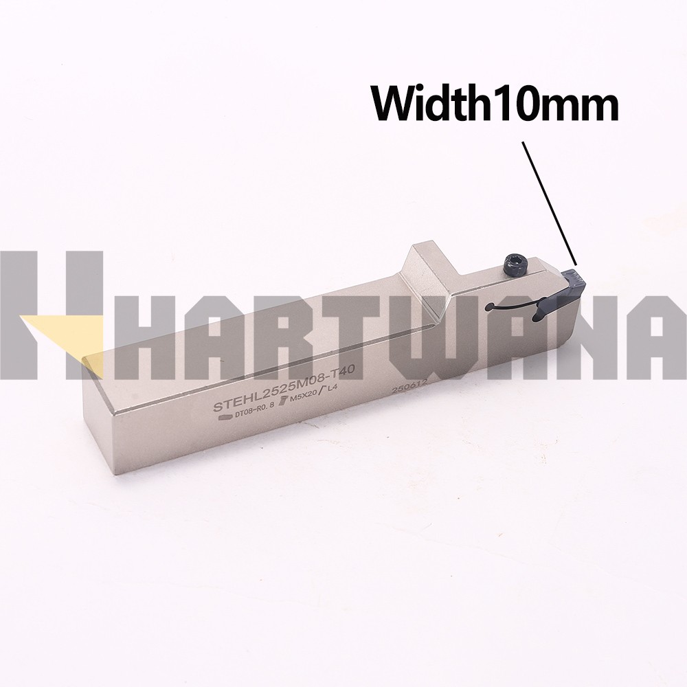 Lathe Grooving Left Hand Holder 25mm Indexable Grooving Inserts Width 8mm