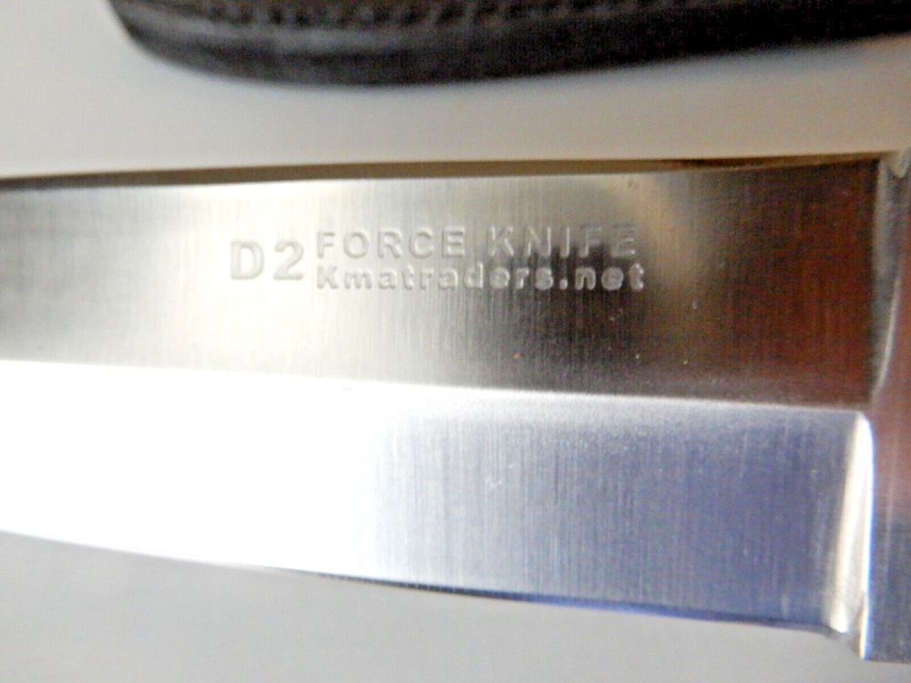 MASSIVE D2 Force 11 1/2" Dagger with Leather Sheath NEVER USED - DISPLAYED ONLY