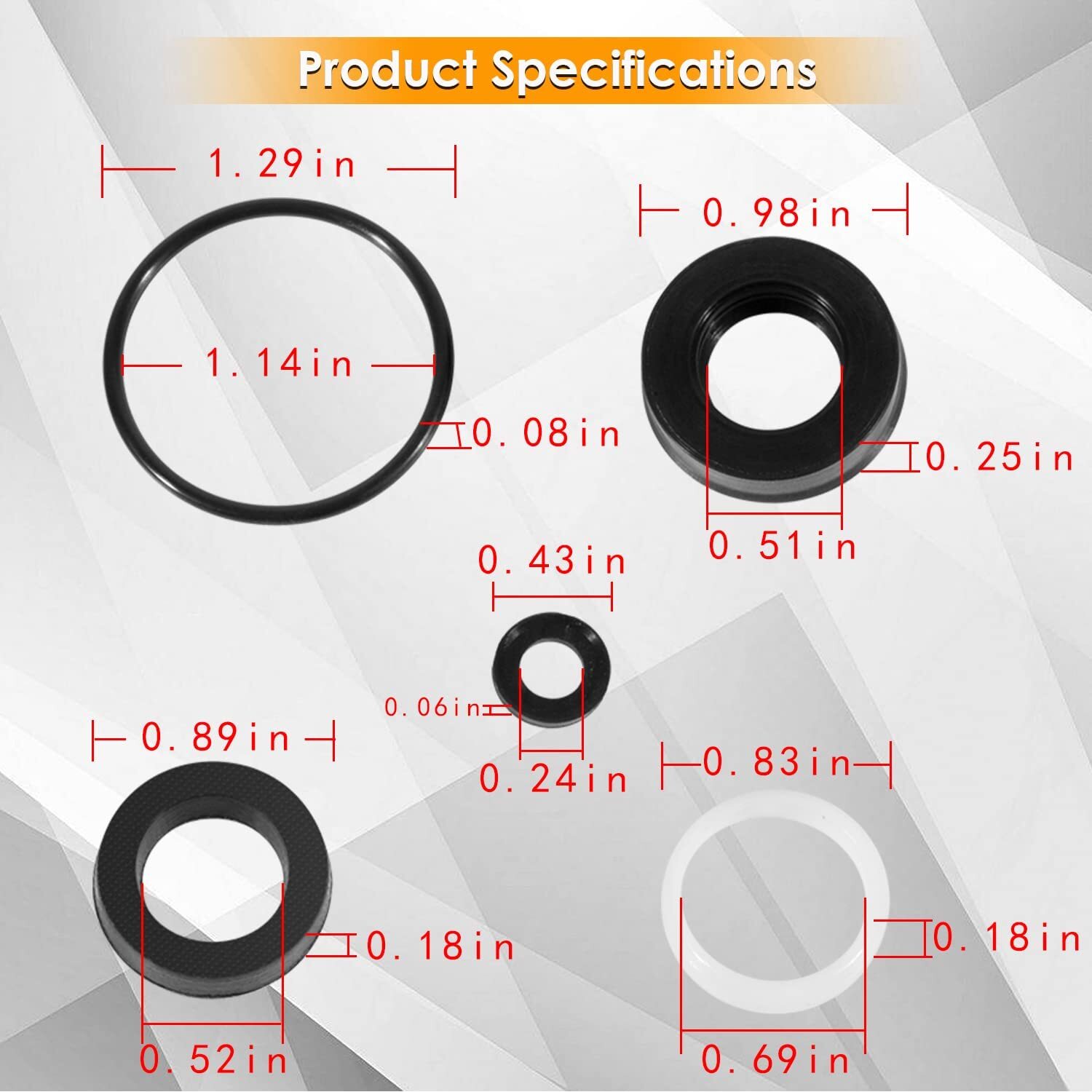 FOR CAT PUMP 66DX 6DX PRESSURE WASHER PUMP 34262 SEALS REBUILD KIT