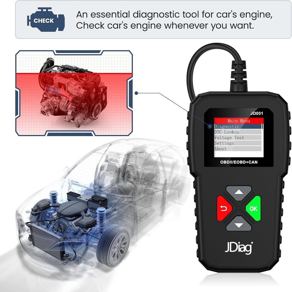 OBD2 Scanner Code Reader Diagnostic Tool For CHEVY GMC TRUCK SUV SILVERADO