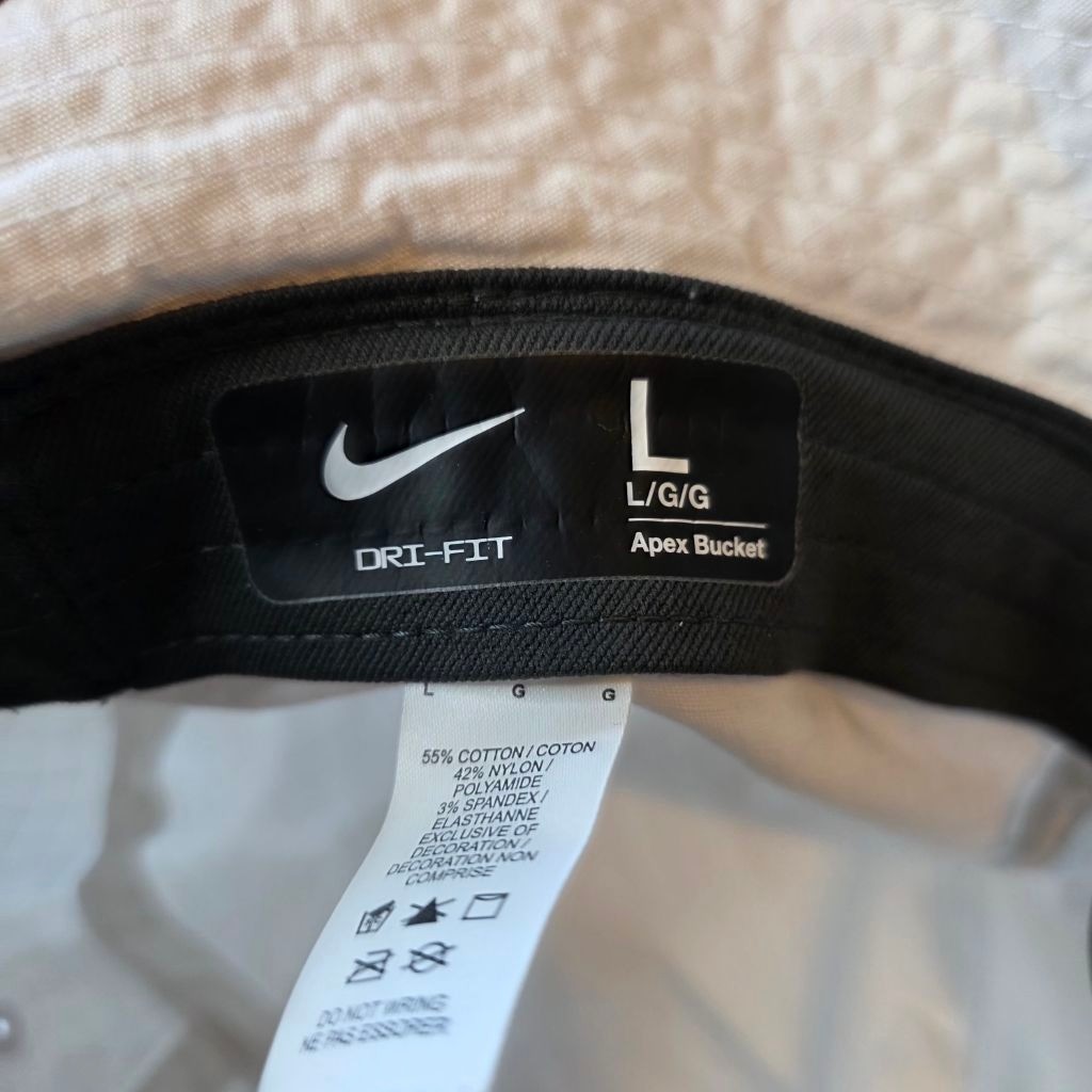 Nike Dri-FIT Apex Bucket Hat White Gray NWOT