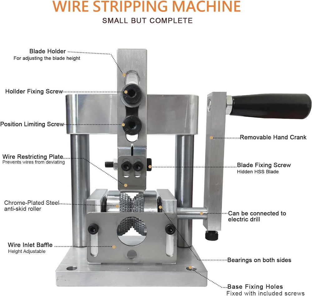 Scrap Cable Stripping Machine Copper Wire Stripping Machine Range 1mm-15mm