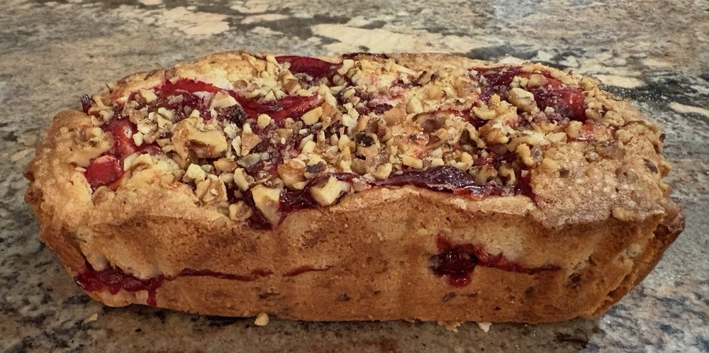 Strawberry Toasted Walnut Pound Cake