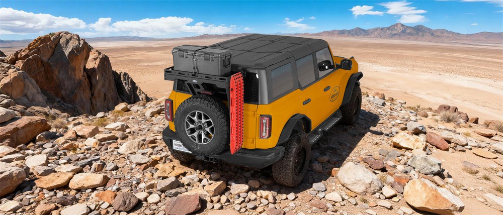 Hooke Road Tailgate Basket Cargo Rack w/ Reinforced Hinge for 21-26 Ford Bronco