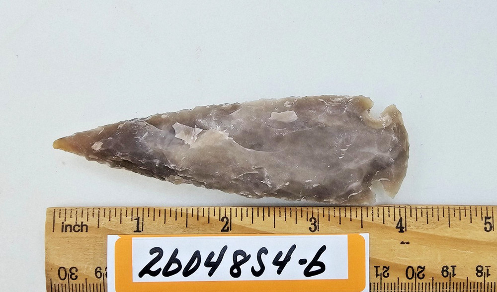 4" Spearhead - Lance Head - Drill Point - Hand Knapped Agate