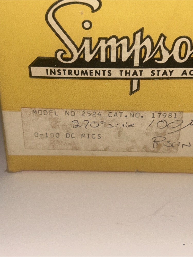 Simpson DC Microspheres Model: 2524 Cat. No. 17981 (Round)