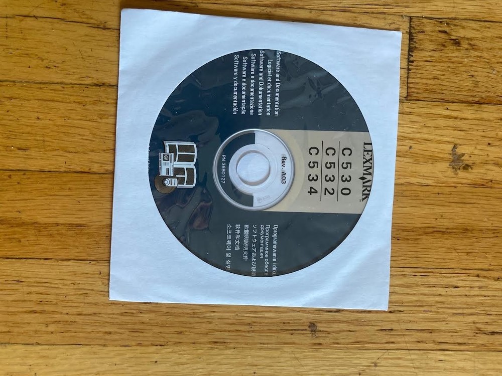 New Genuine Lexmark C530 C532 C534  Printer  CD ROM Software CD Driver Disk