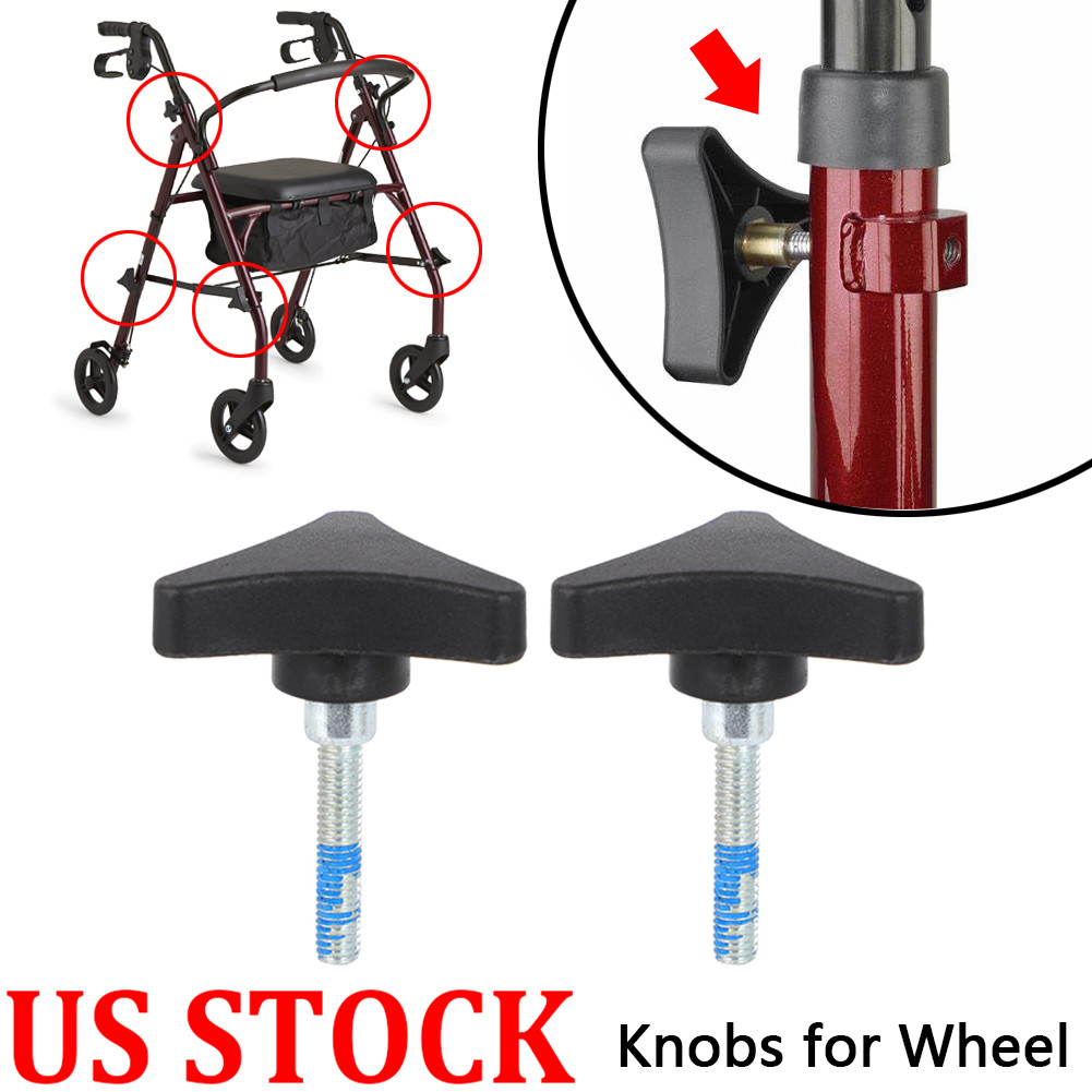 US For Steel Rolling Walker Rollator KNOB FOR WHEEL ASSEMBLY 2PCS Rollator Parts