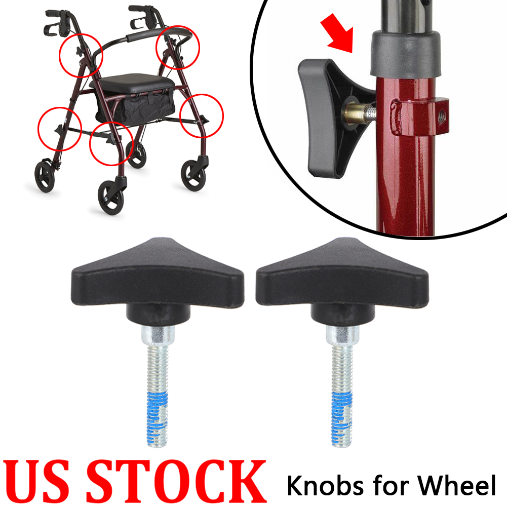 US For Steel Rolling Walker Rollator KNOB FOR WHEEL ASSEMBLY 2PCS Rollator Parts