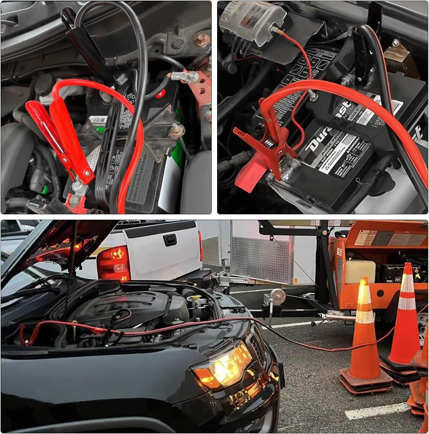 Nilight Jumper Cables for Car Battery 8 Gauge 12FT Booster Cable Heavy Duty 250A