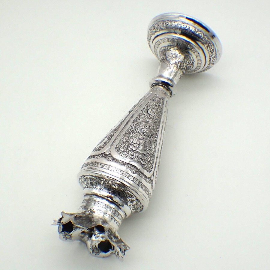 Middle Eastern Vase 84 Standard Silver Hand Chased Decorations