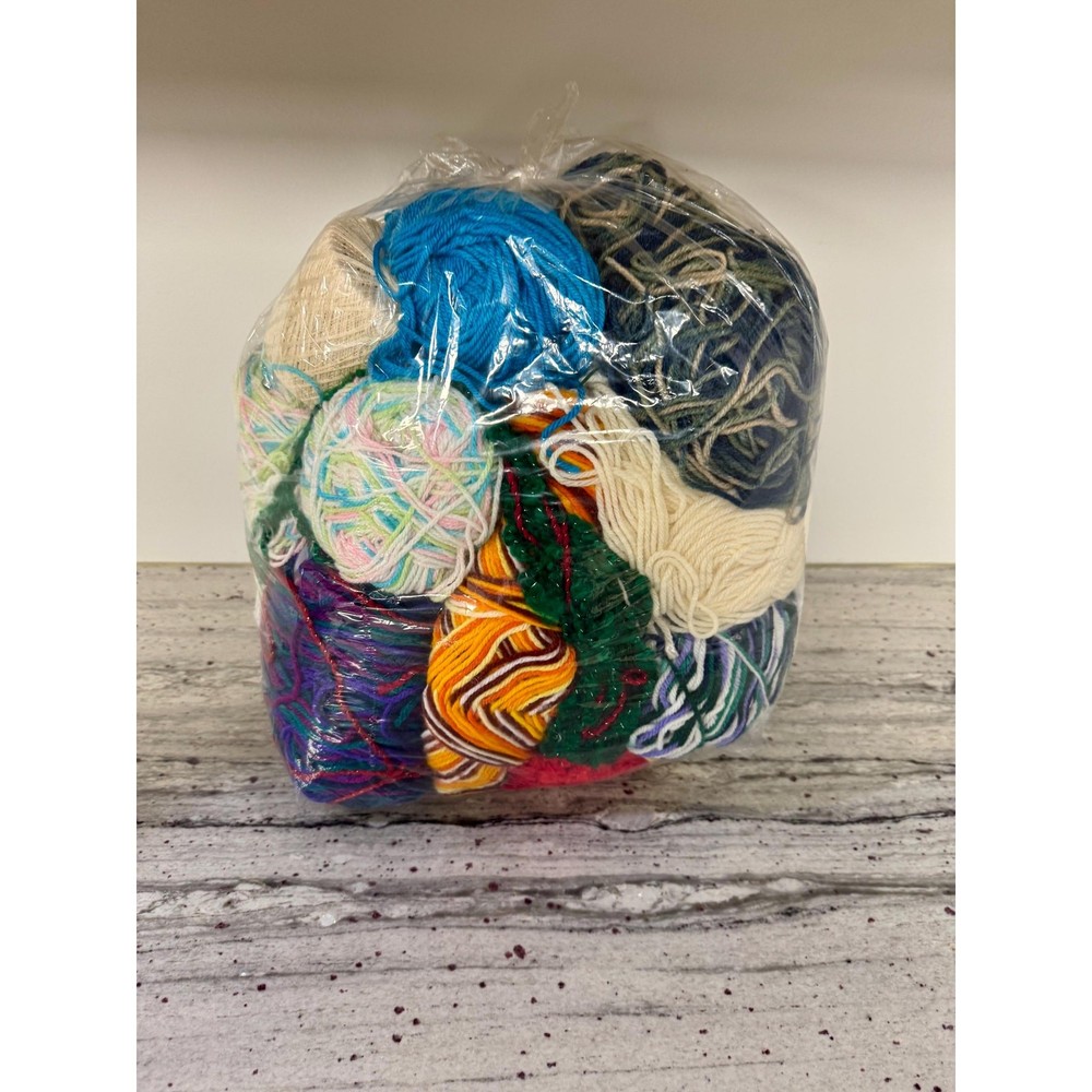 Mixed Yarn Lot – Assorted Acrylic and Craft Yarn Bundle