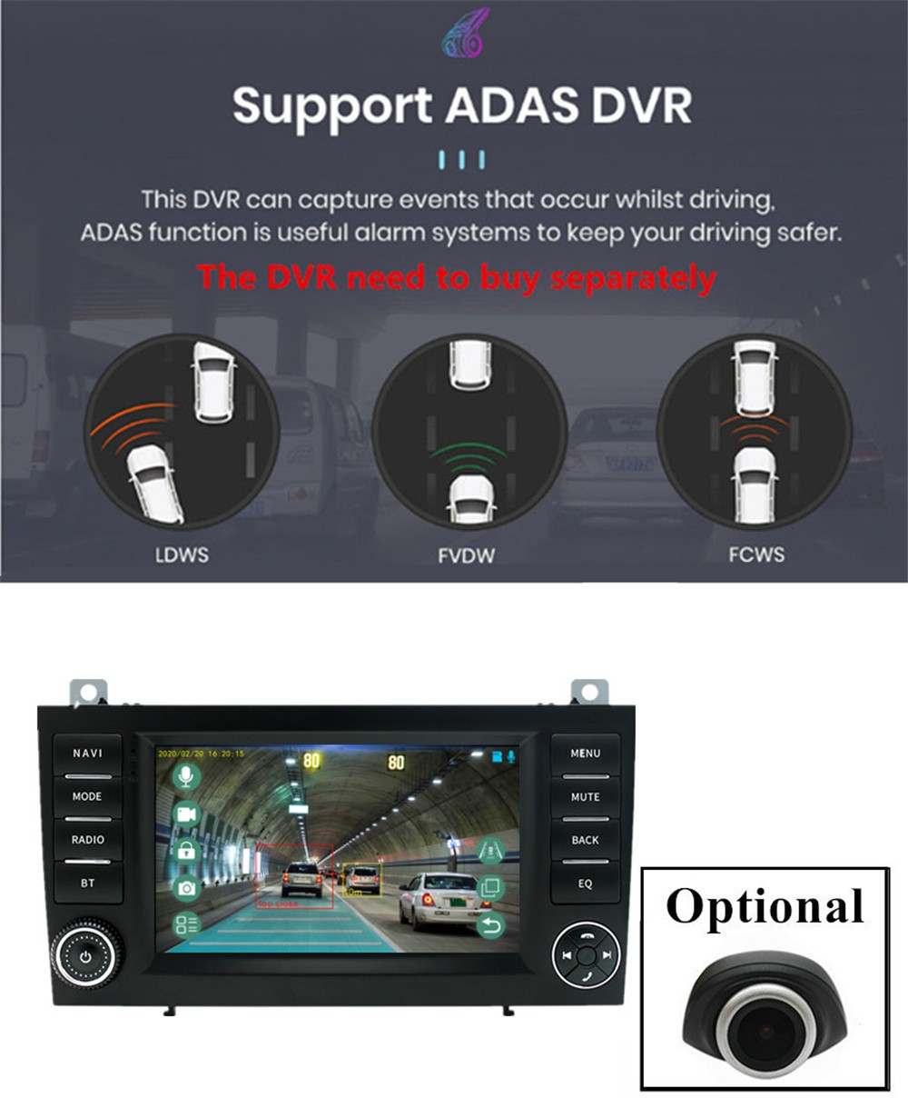 Android 14 Car Radio Player W/CAM Fit For Mercedes Benz SLK-Class R171 2004-2010