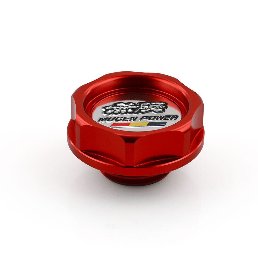 Mugen Red Oil Filler Cap Radiator Cap Cover Battery Tie Down w/ Hooks For Honda
