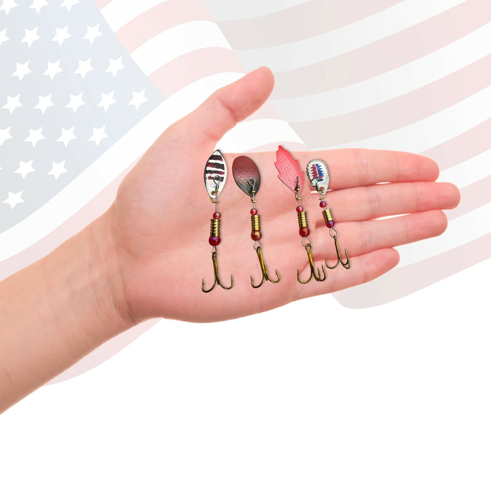 UFISH - Salmon Trout Bluegill Spinners, Trout Spoon Lures, Trout baits set of 30