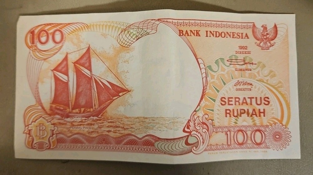 1992 Indonesia 100 Rupiah Note