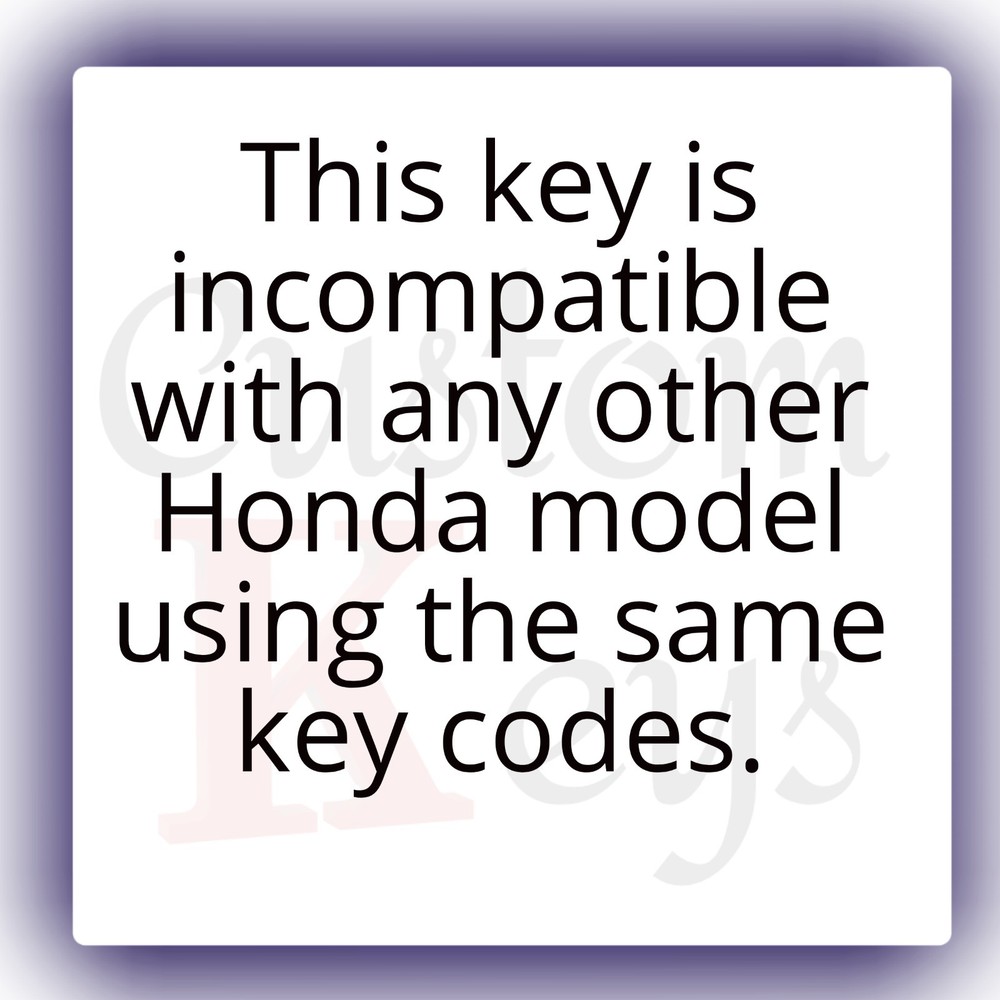 Honda Metropolitan Metro Replacement Key Cut by Code A00-A99 B00-B99