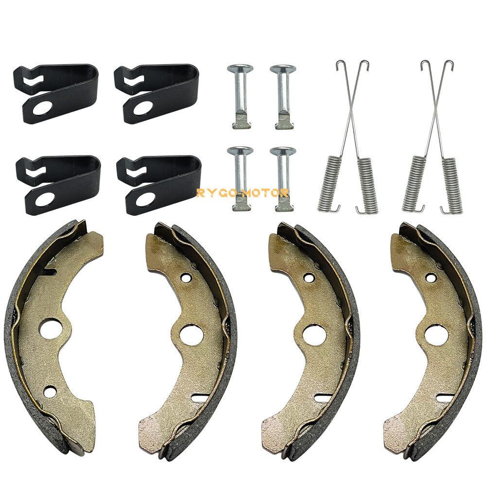 Front Brake Shoes & Springs Pins for Yamaha Kodiak 400 YFM400FW 4x4 1993-1998