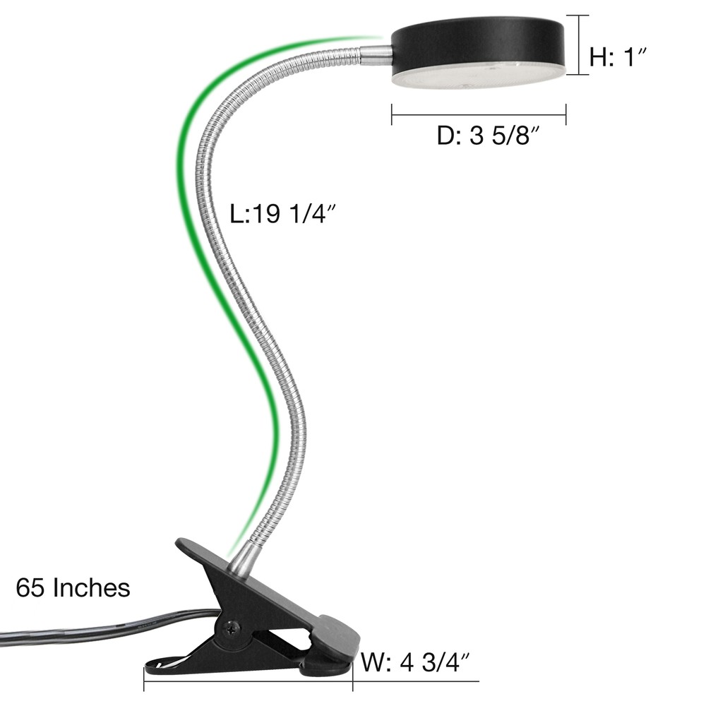 Desk Lamp LED Flexible Arm Eye-Caring Clip On Table Study Reading Light Night