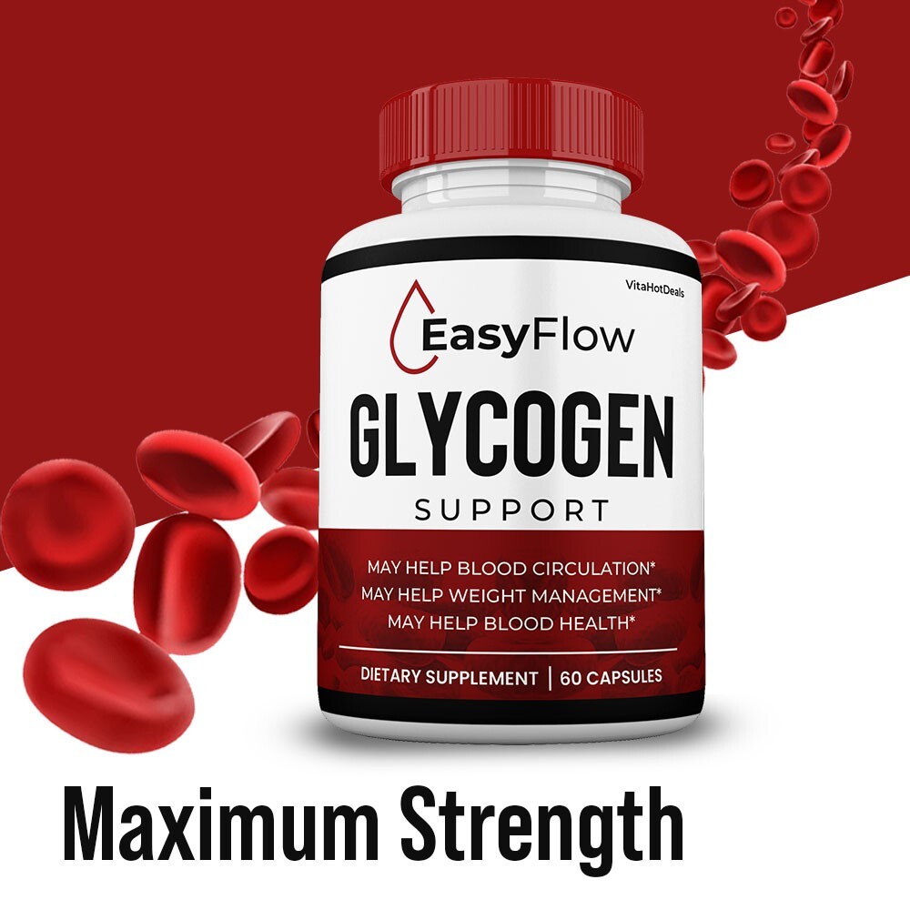 EasyFlow Glycogen Support Pills, Easy Flow Capsules Blood Support (3 Pack)