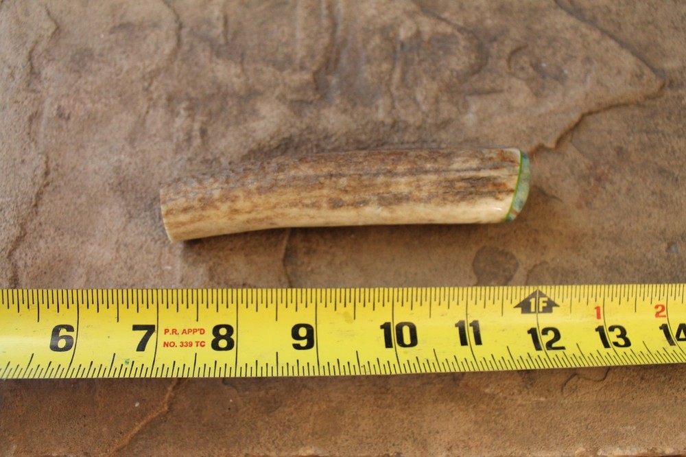 Elk antler knife handle ~ stabilized box elder burl ~ Flintknapping supply tool