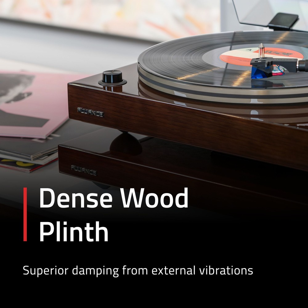 Fluance Turntable Isolation Base and Vinyl Record Rubberized Weight Stabilizer