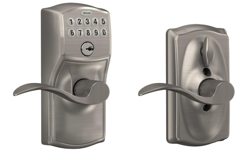 SCHLAGE FE595 VCAM 619 ACC Camelot Keypad Entry with Flex-Lock  and Accent Lever