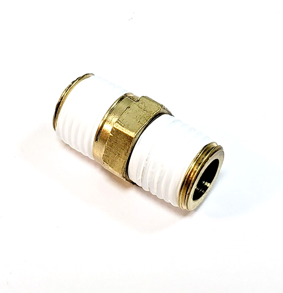 1/4" x 1/4" MNPT Brass Hex Pipe Nipple